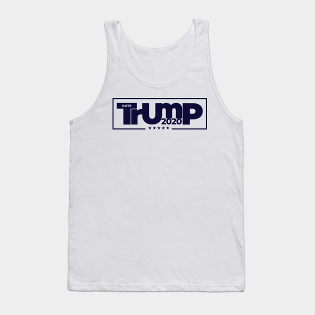 Vote Trump 2020 Blue Logo Tank Top by Coron na na 